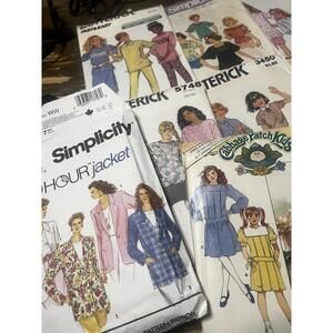 Lot of 12 Vintage Sewing Patterns 1970’s 1980’s 1990’s